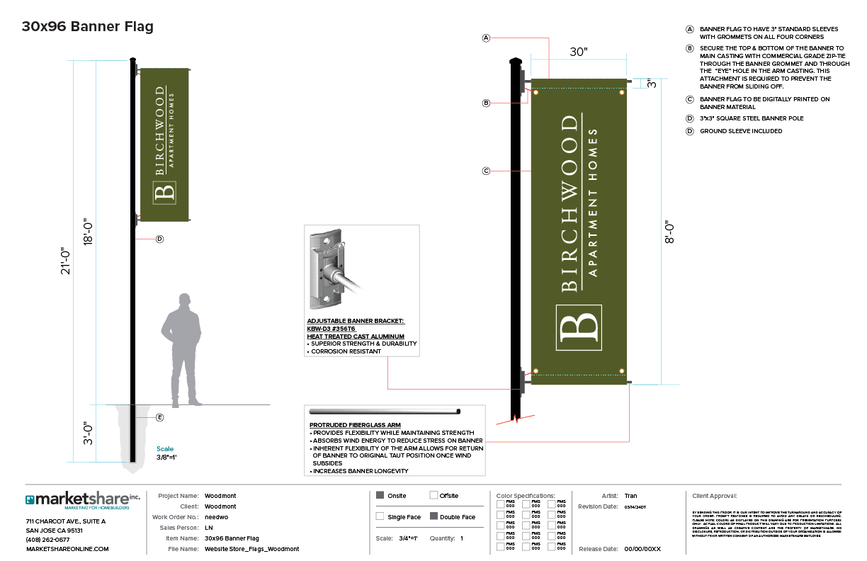30x96 Banner Flag specification
