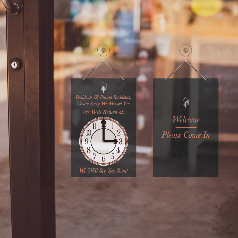 Door Clock Sign