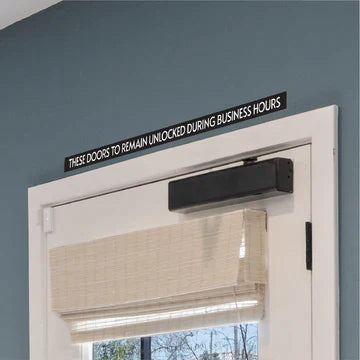this door remain unlocked vinyl sign