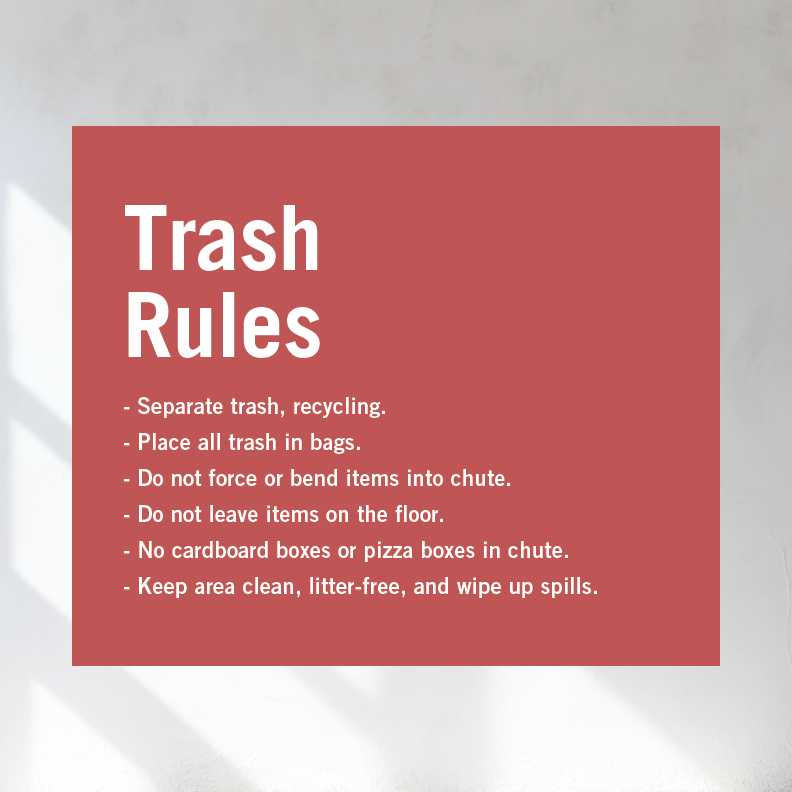 Garbage Instructions Trash & Recycling Signs – WRES Store