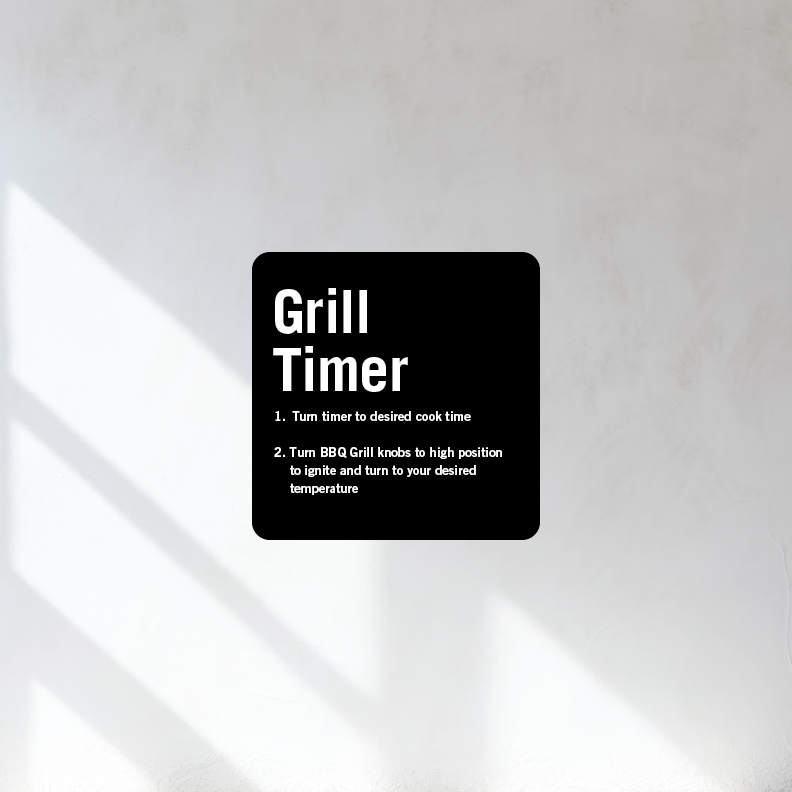 BBQ grill timer sign