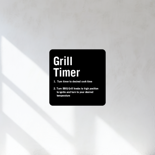 BBQ grill timer sign
