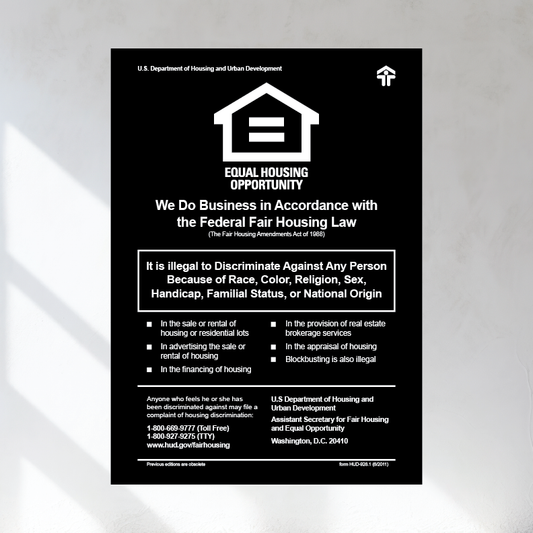 Fair Housing HUD Sign