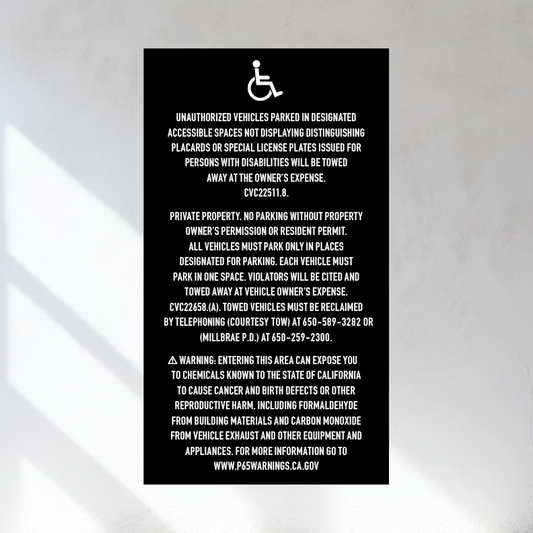 Unauthorized Garage Parking Sign