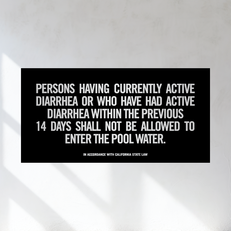 CA pool sign