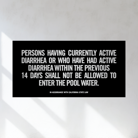 CA pool sign