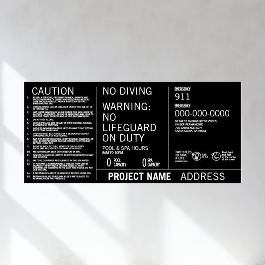 Pool Rules Sign